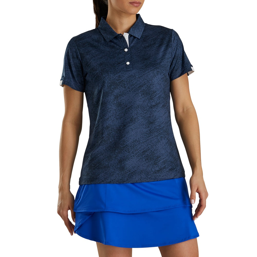 FootJoy Tonal Print Short Sleeve Golf Polo 2021 Women
