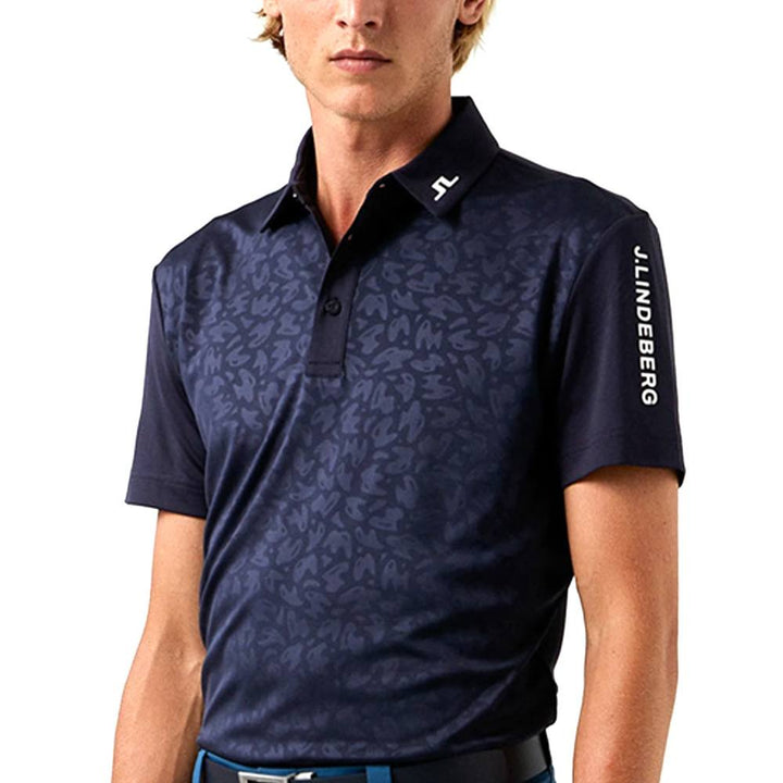 J.Lindeberg Joel Reg Fit Print Golf Polo 2021