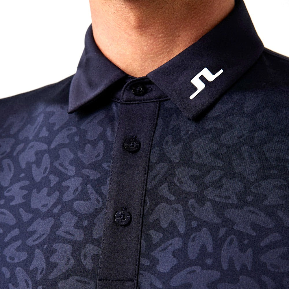 J.Lindeberg Joel Reg Fit Print Golf Polo 2021