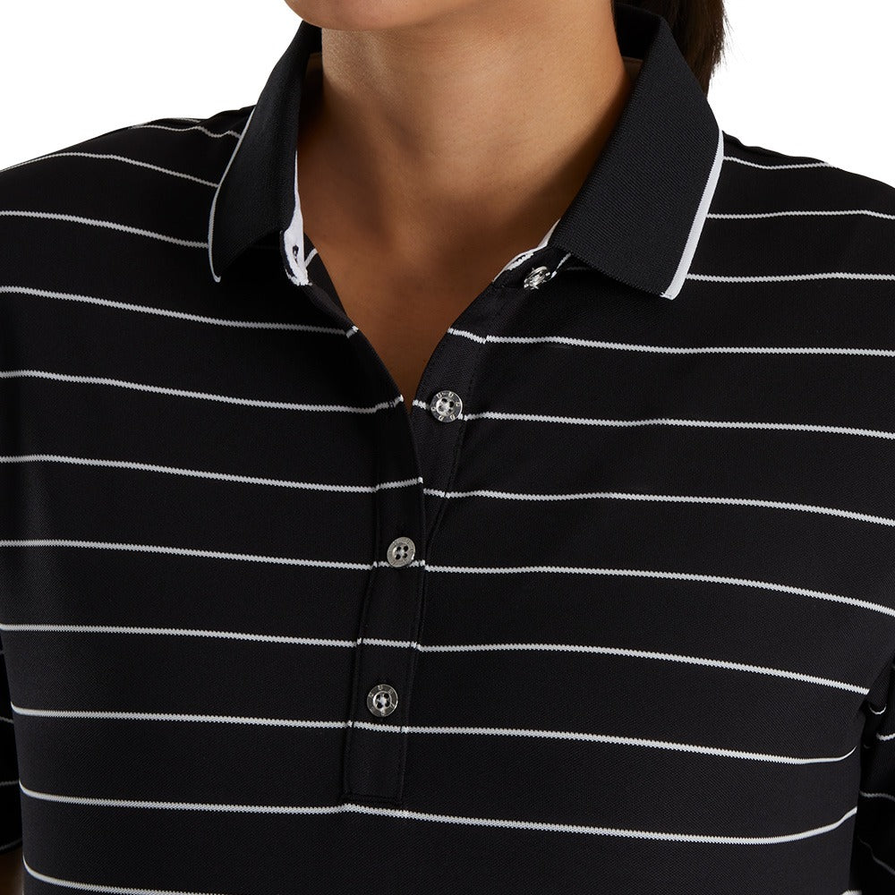 FootJoy Pique Half Sleeve Pinstripe Golf Polo 2022 Women