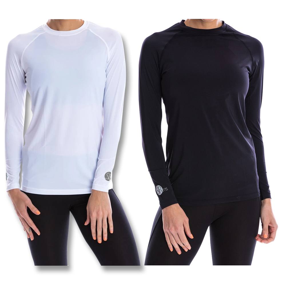 SParms Sun Protect+ UV/Sun Protection Round Neck Longsleeve Golf T-Shirt Women
