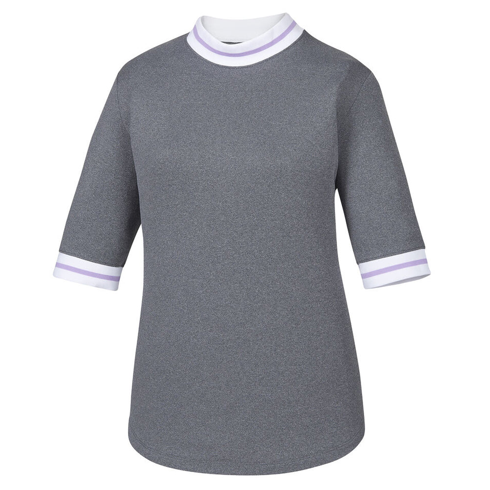 FootJoy Baby Pique Stripe Trim Shortsleeve Golf Mock 2019 Women