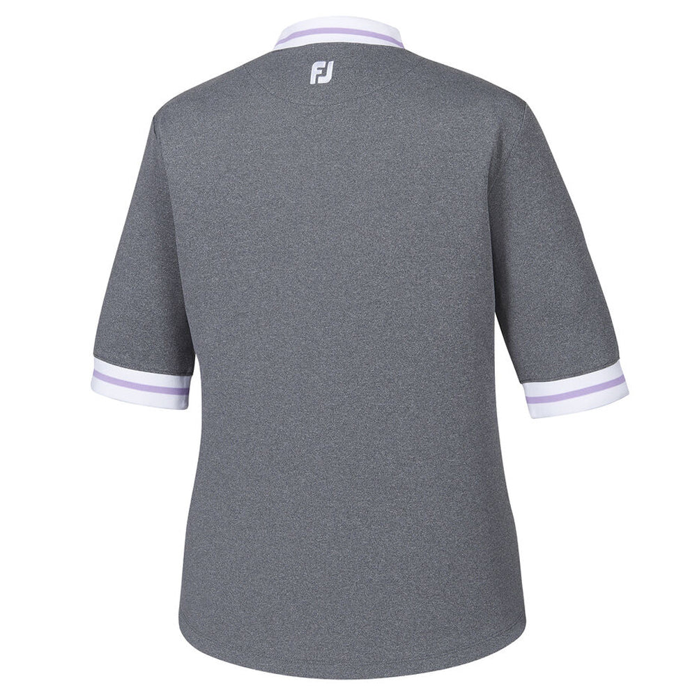 FootJoy Baby Pique Stripe Trim Shortsleeve Golf Mock 2019 Women
