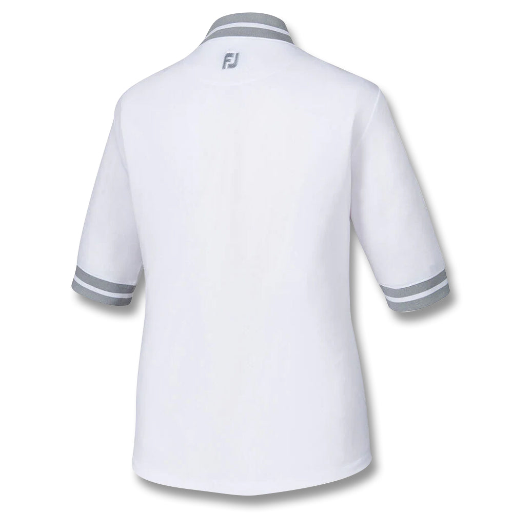 FootJoy Baby Pique Stripe Trim Shortsleeve Golf Mock 2019 Women