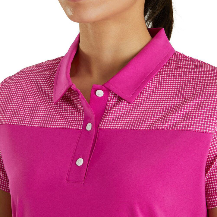 Footjoy Dot Print Yoke Golf Polo 2020 Women