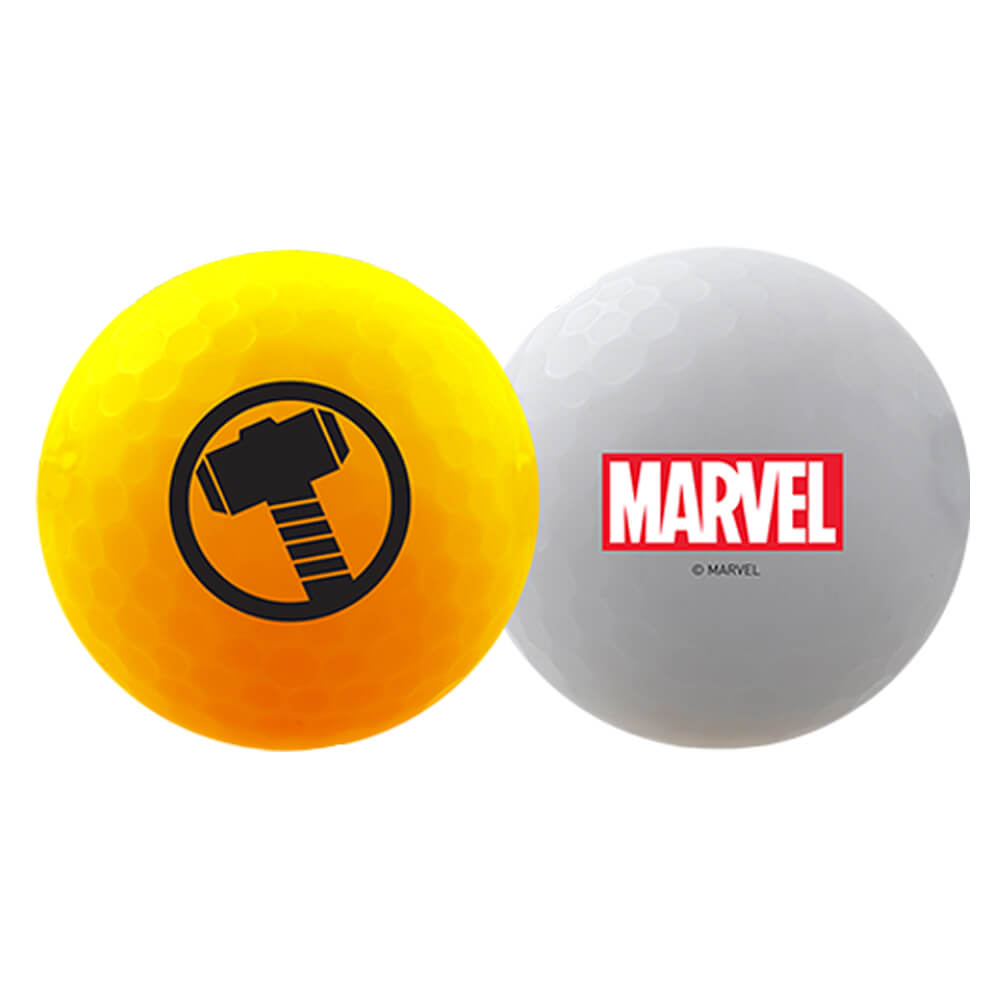 Volvik Vivid Matte Marvel Edition 4-Ball + Hat Clip Set Golf Balls 2020