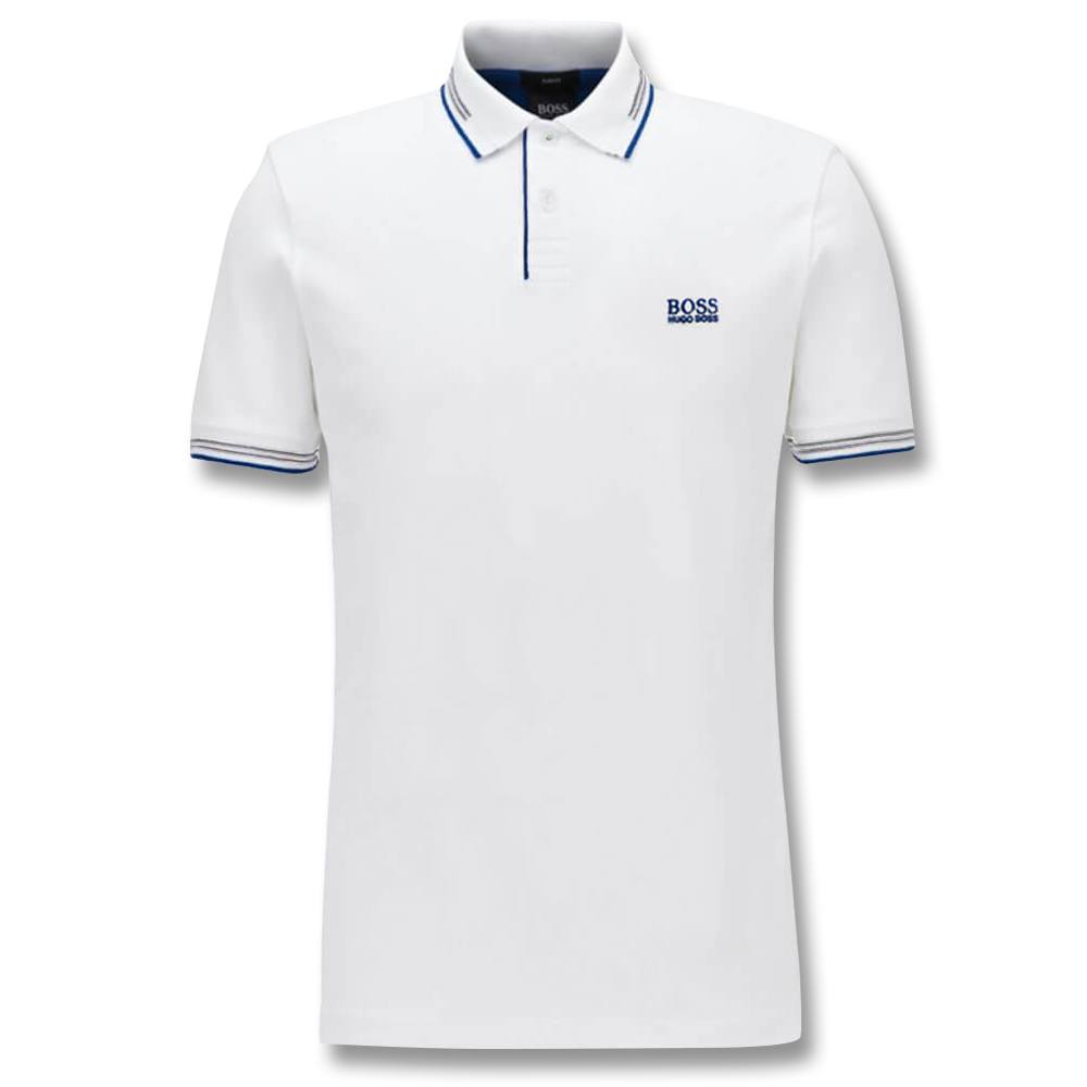 Hugo Boss Paul Slim-fit Stretch-cotton W/ Contrast Tipping Golf Polo 2020
