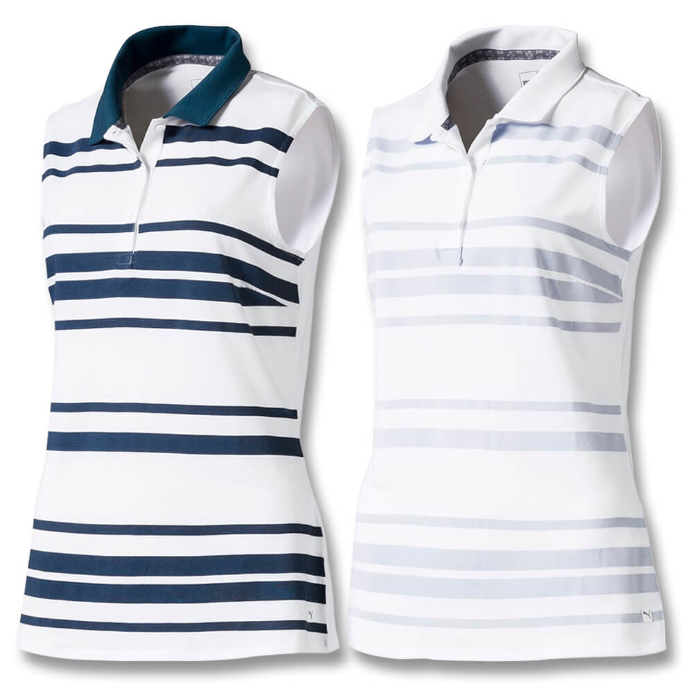 PUMA Sleeveless Stripe Golf Polo 2019 Women